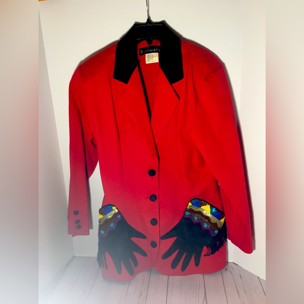 Vintage oversized blazer with leggings to match